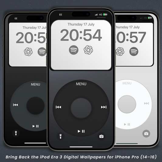 iPod-Inspired Wallpaper Pack (iPhone 14–16 Pro Max)